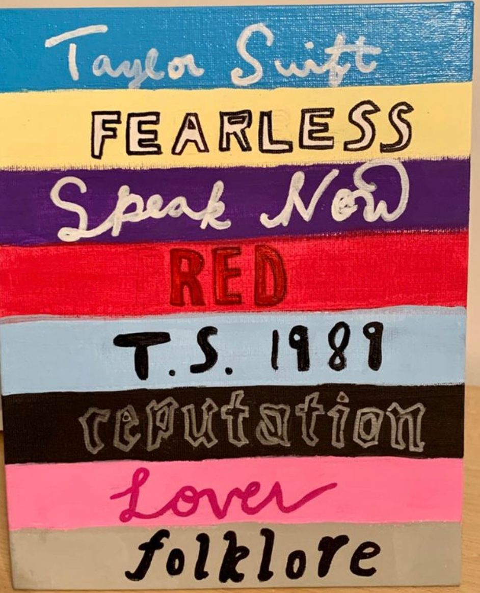 A painting of taylor swift 's fearless speak now