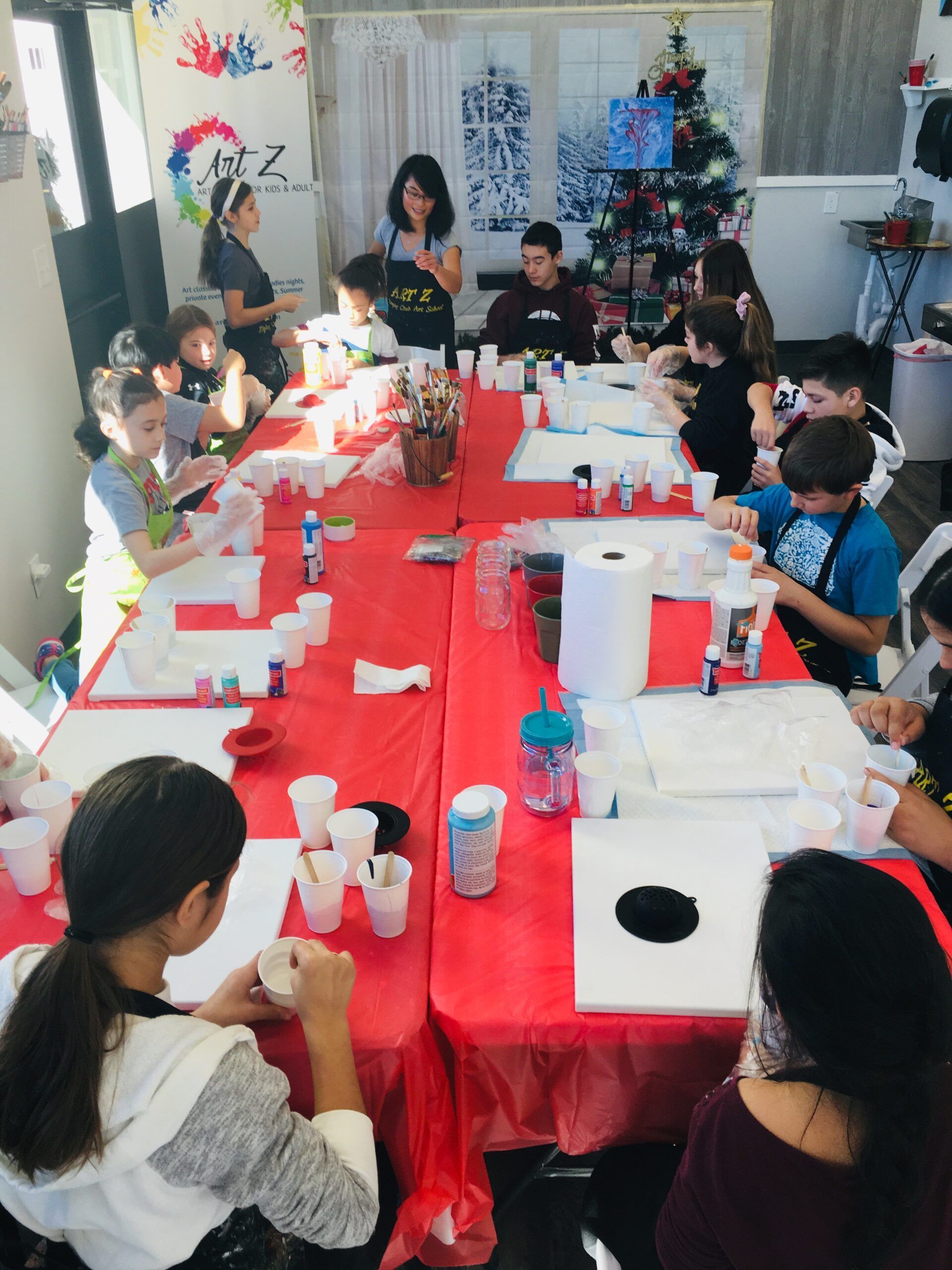 art class with children