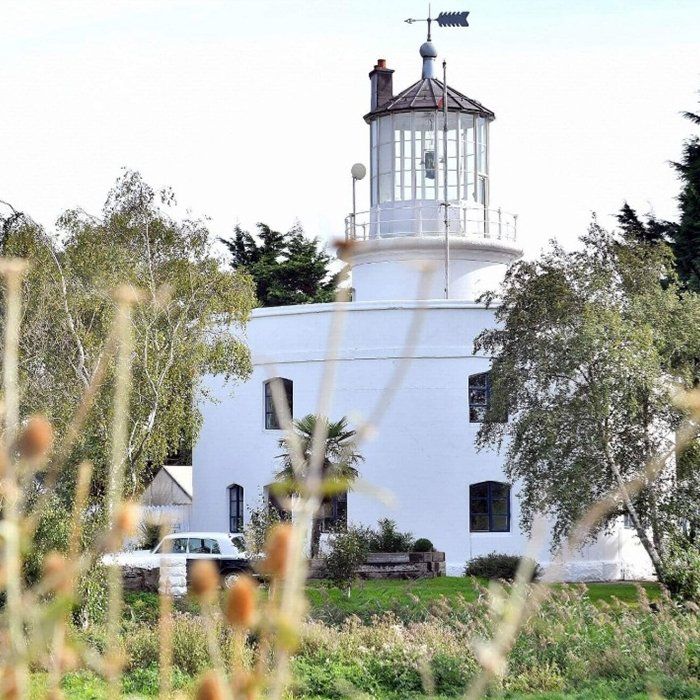 Exterior photograph of the West Usk Lighthouse.