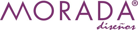 Logotipo de MORADA en morado, con la palabra