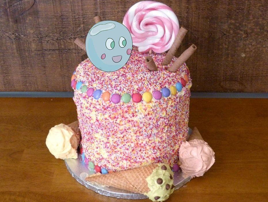 Barnaby Bubble's fantastic children's rainbow cake is straight from a story book