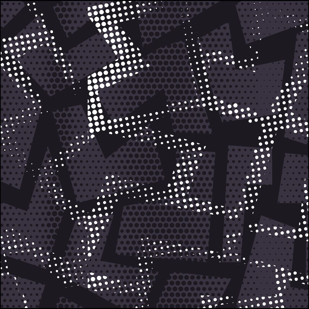Patrón abstracto de formas en zigzag en gris oscuro, negro y blanco con efecto de semitono.