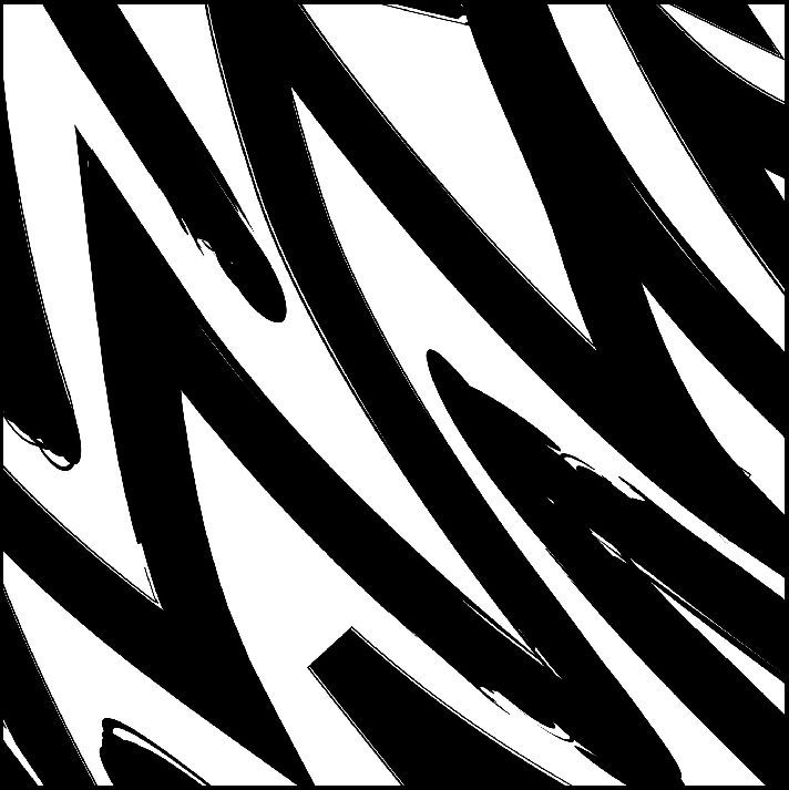 Patrón abstracto en blanco y negro de pinceladas diagonales e irregulares.