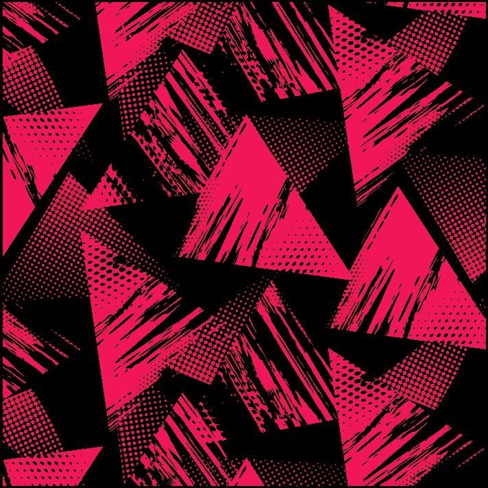 Patrón de triángulo abstracto rojo y negro.