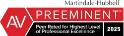 Martindale hubbell has been rated for highest level of professional excellence