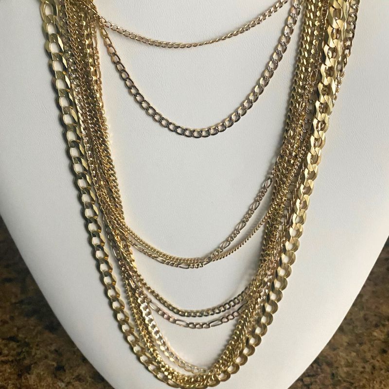 necklaces on display