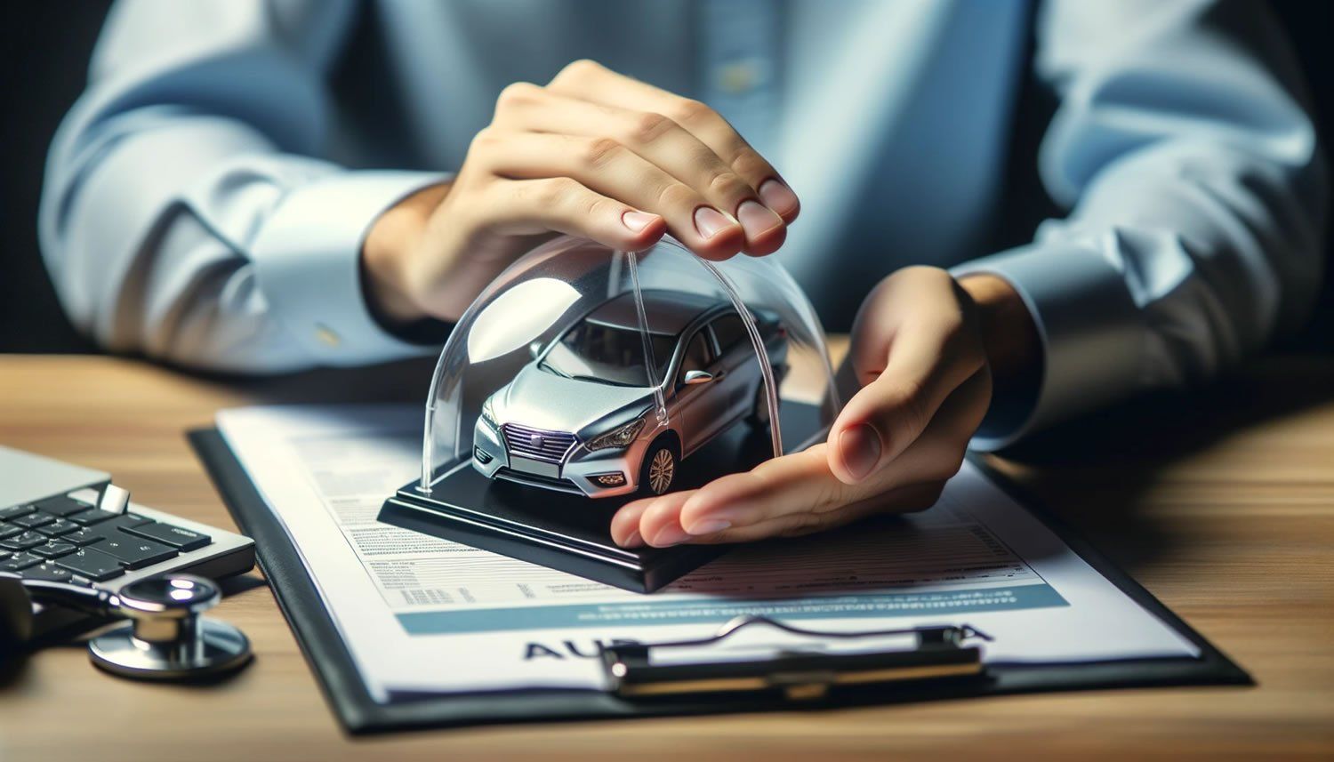 uma pessoa está sentada a uma mesa usando um laptop e um telefone celular.