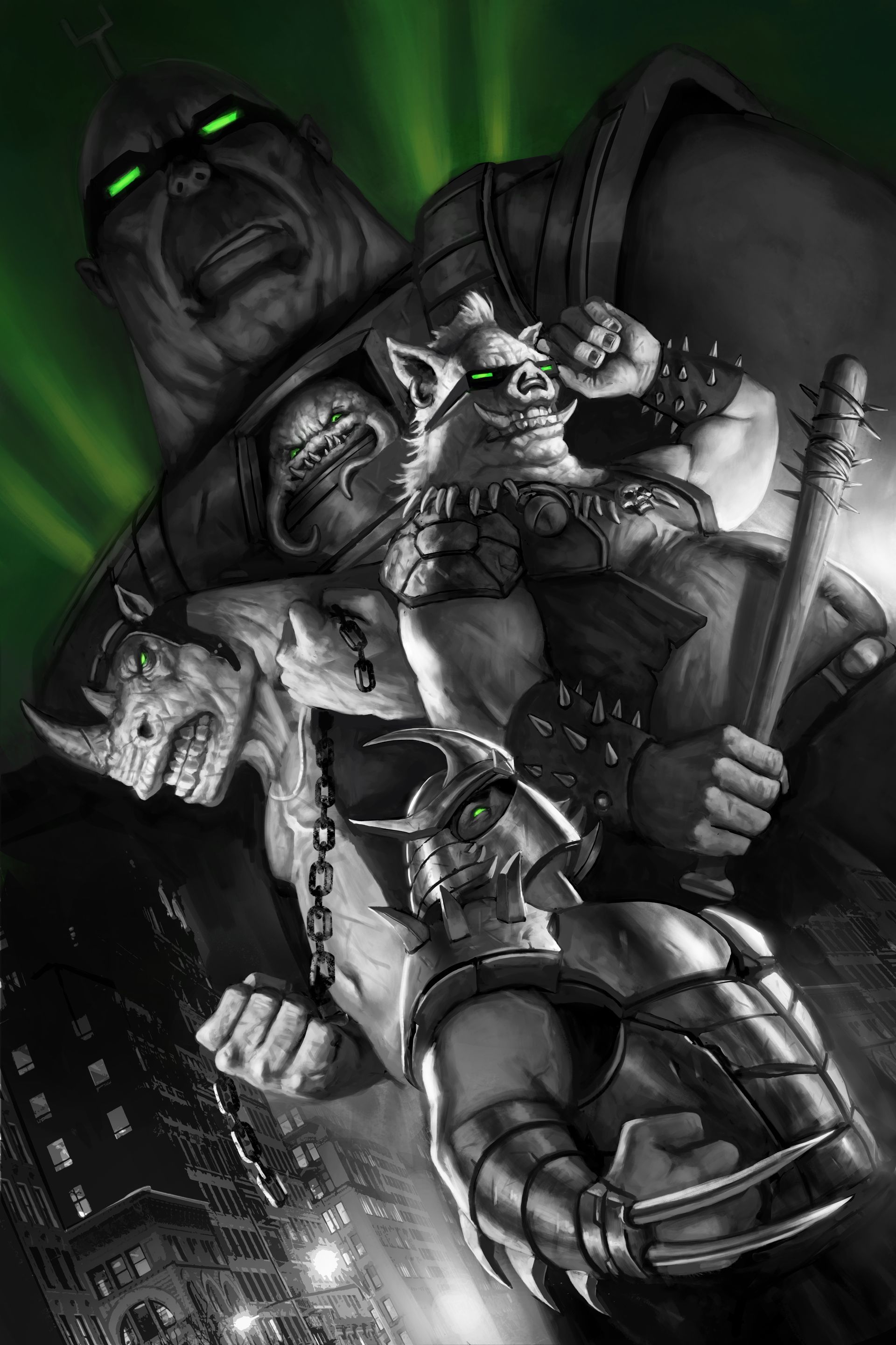 TMNT Black White and Green #1