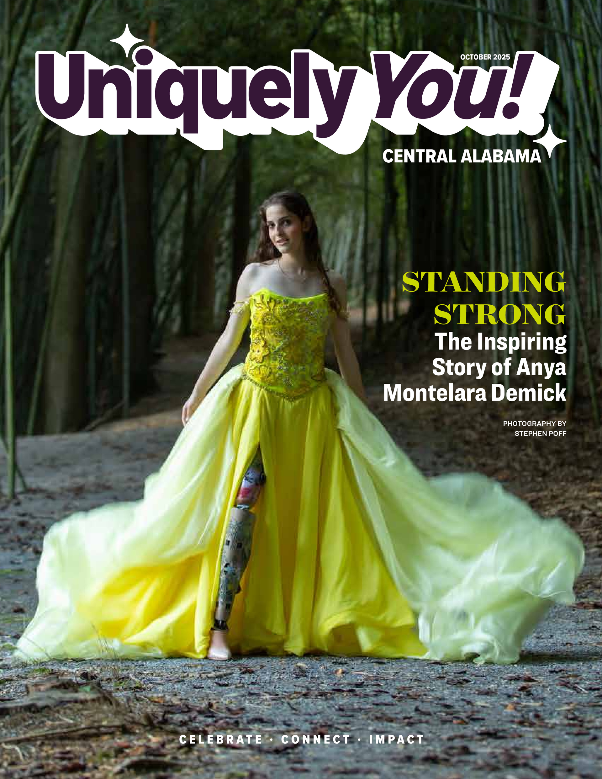 A magazine cover for uniquely you Central Alabama