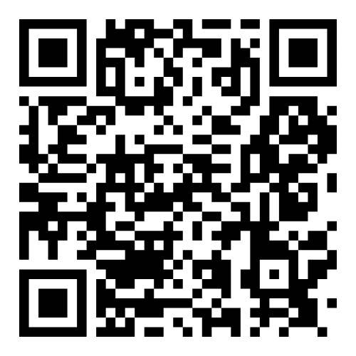 Een zwart-witte qr-code op een witte achtergrond.