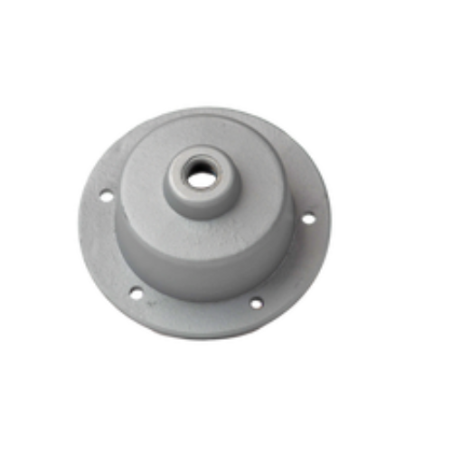 Um objeto redondo de metal com um furo no meio