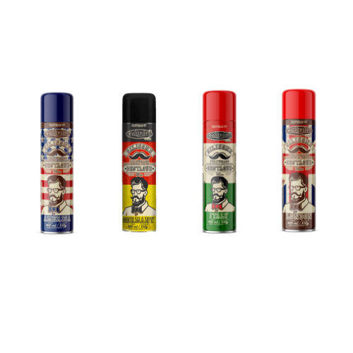 Existem quatro sabores diferentes de creme de barbear.