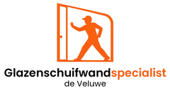 A logo for a company called glazenschuurwandspecialist de veluwe