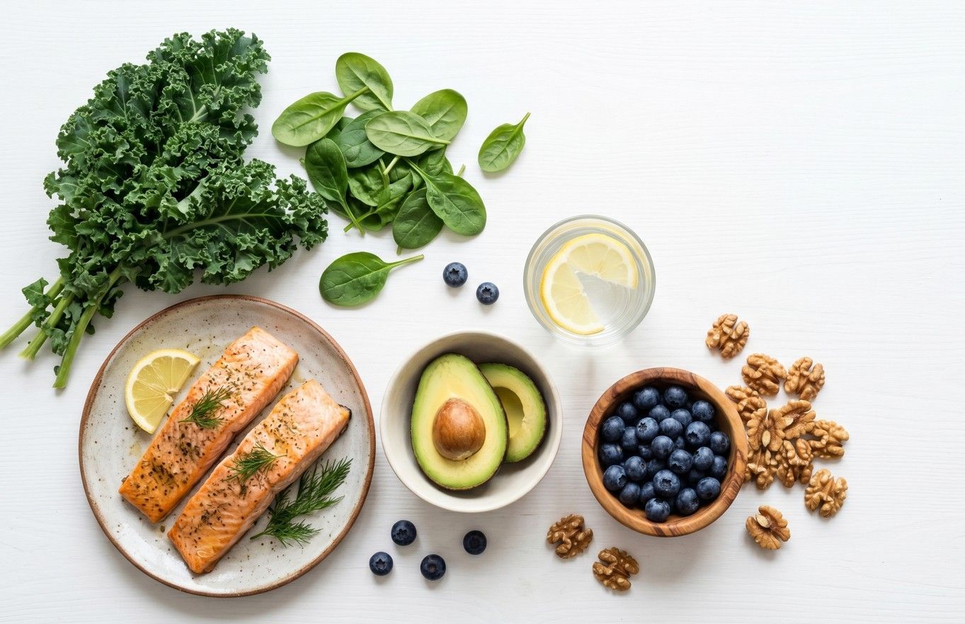 foods that should be introduced into a diet to help reduce the build up of acne on the skin