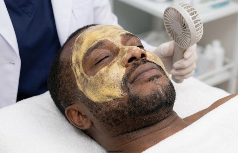 Client having an Enzyme peel in Skinutrition's Coventry clinic