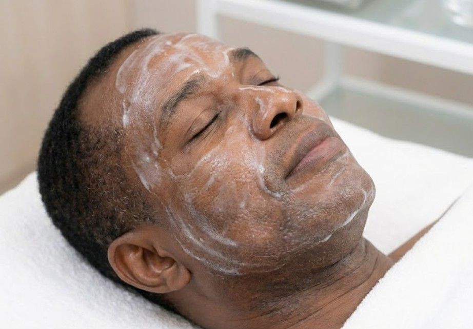 lactic acid peel solution on a client's face in Coventry