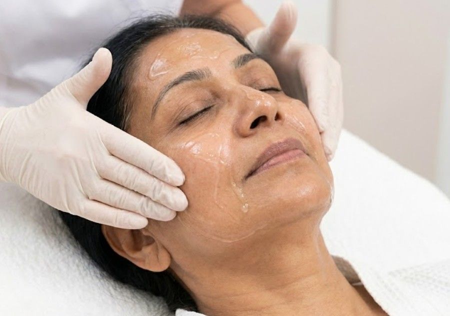 Skinutrition apply a soothing serum to protect the newly treated skin in Coventry clinic