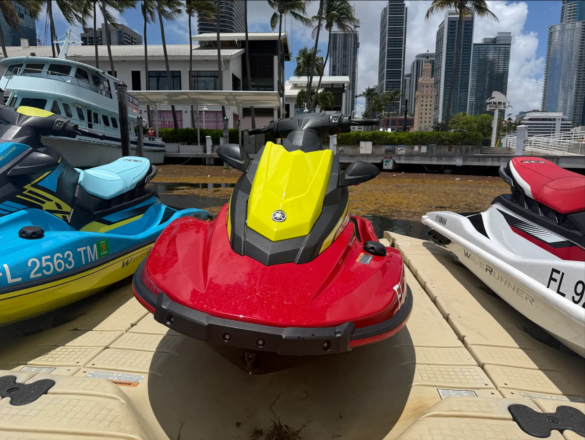 Jet Ski Rentals in Miami featuring Yamaha WaveRunners at Bayside Marketplace
