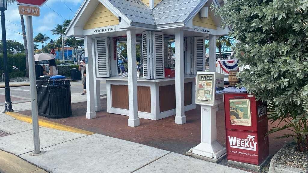 Ticket booth near Mallory Square in Key West
