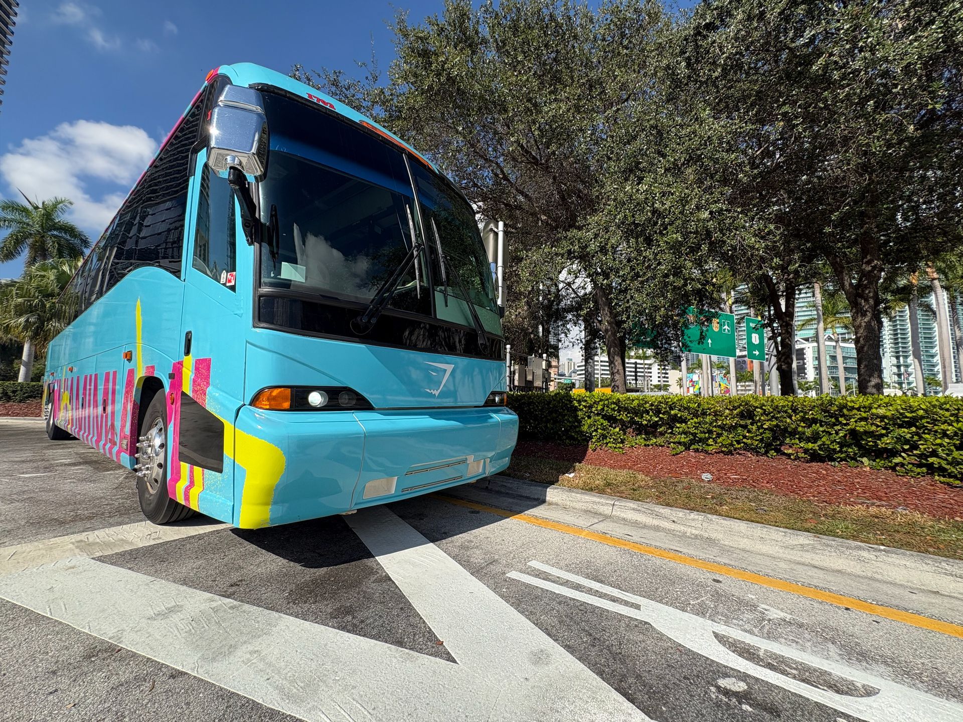 Miami to Key West tour bus at the Holiday Inn Miami pickup location