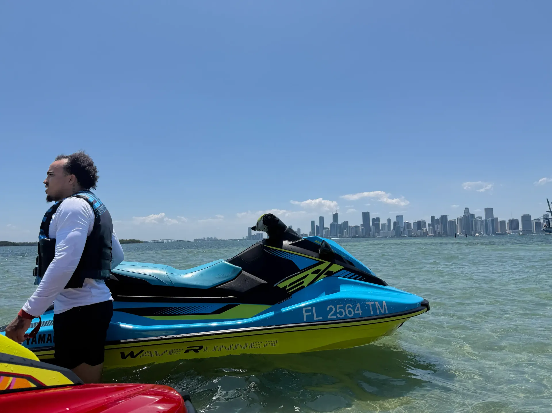 Jet ski adventure on Biscayne Bay with panoramic views of the Downtown Miami waterfront