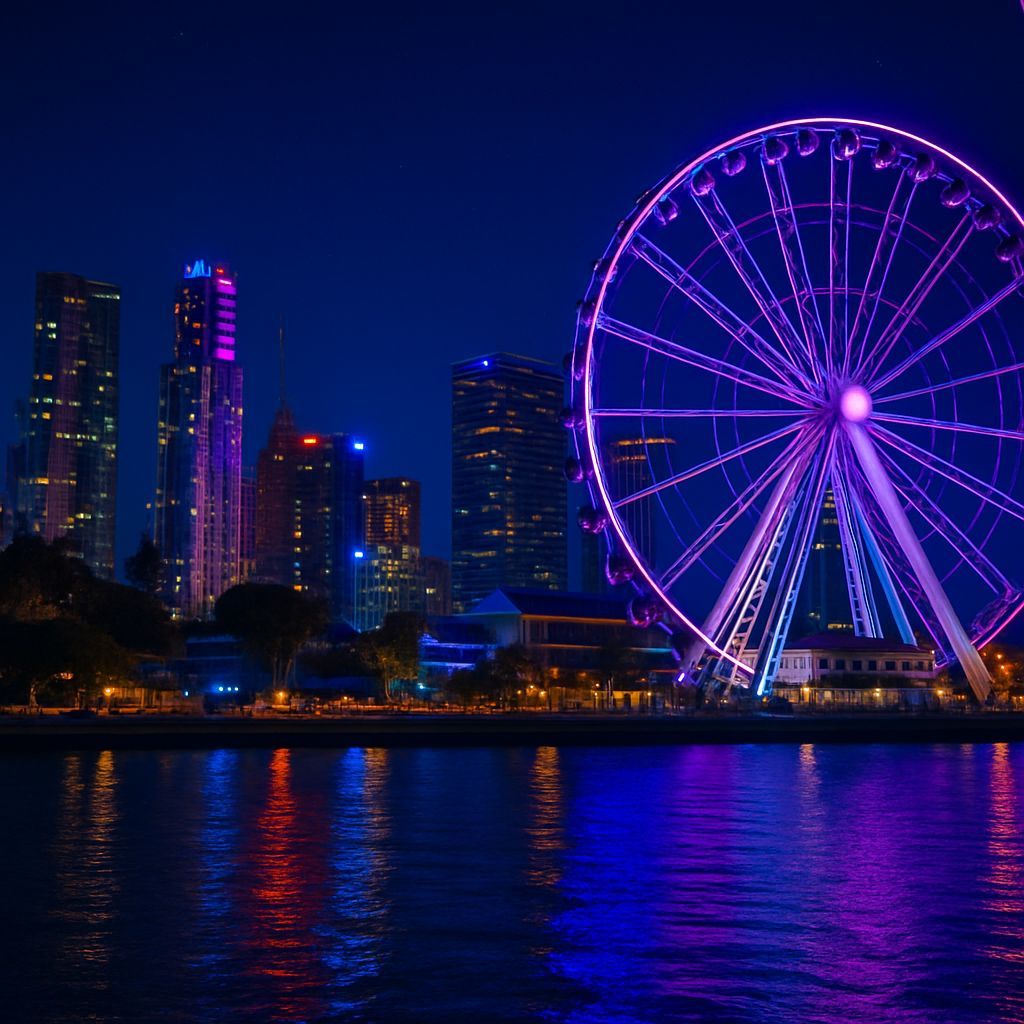 Beautiful views of the Skyline and City lights on the Miami Nighttime Boat tours