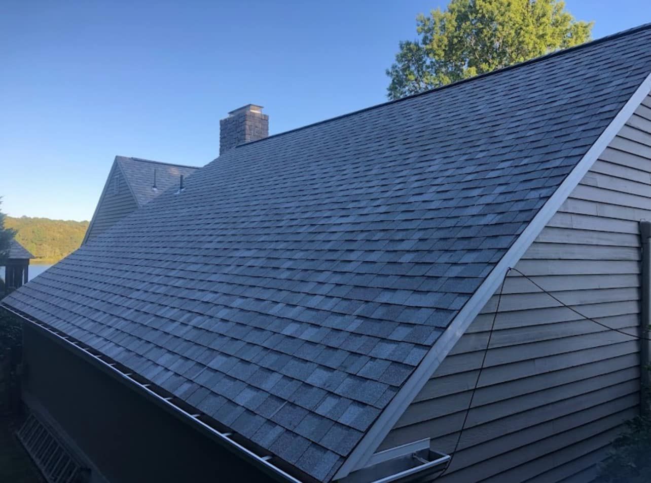 Installed shingle roof
