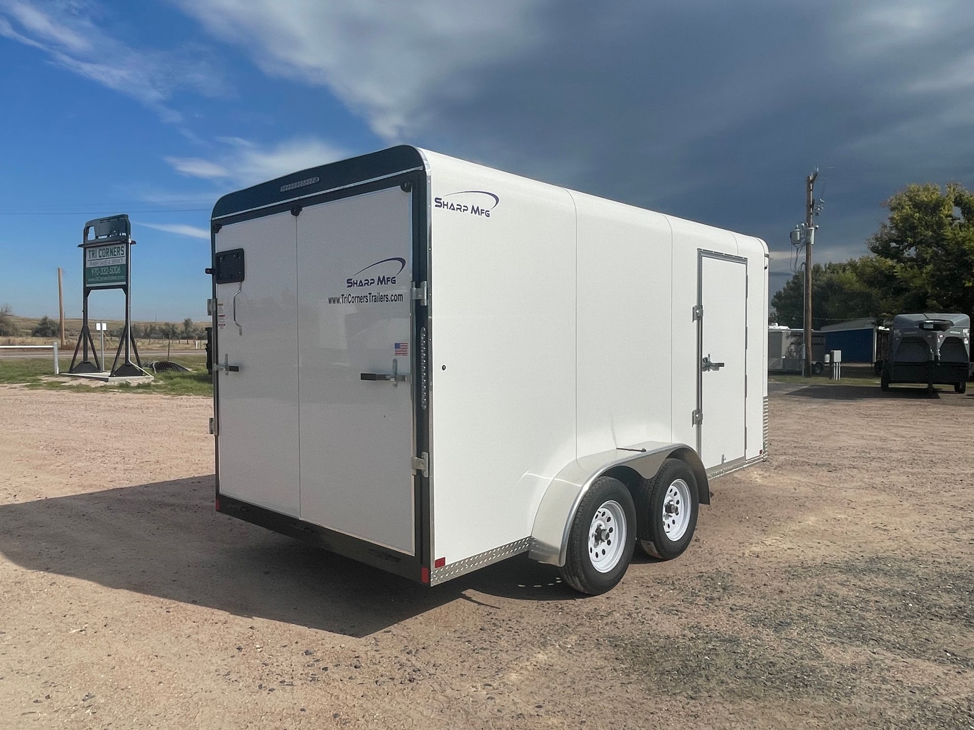 2026 Sharp 7x14 Tandem Axle V-Nose Cargo Trailer