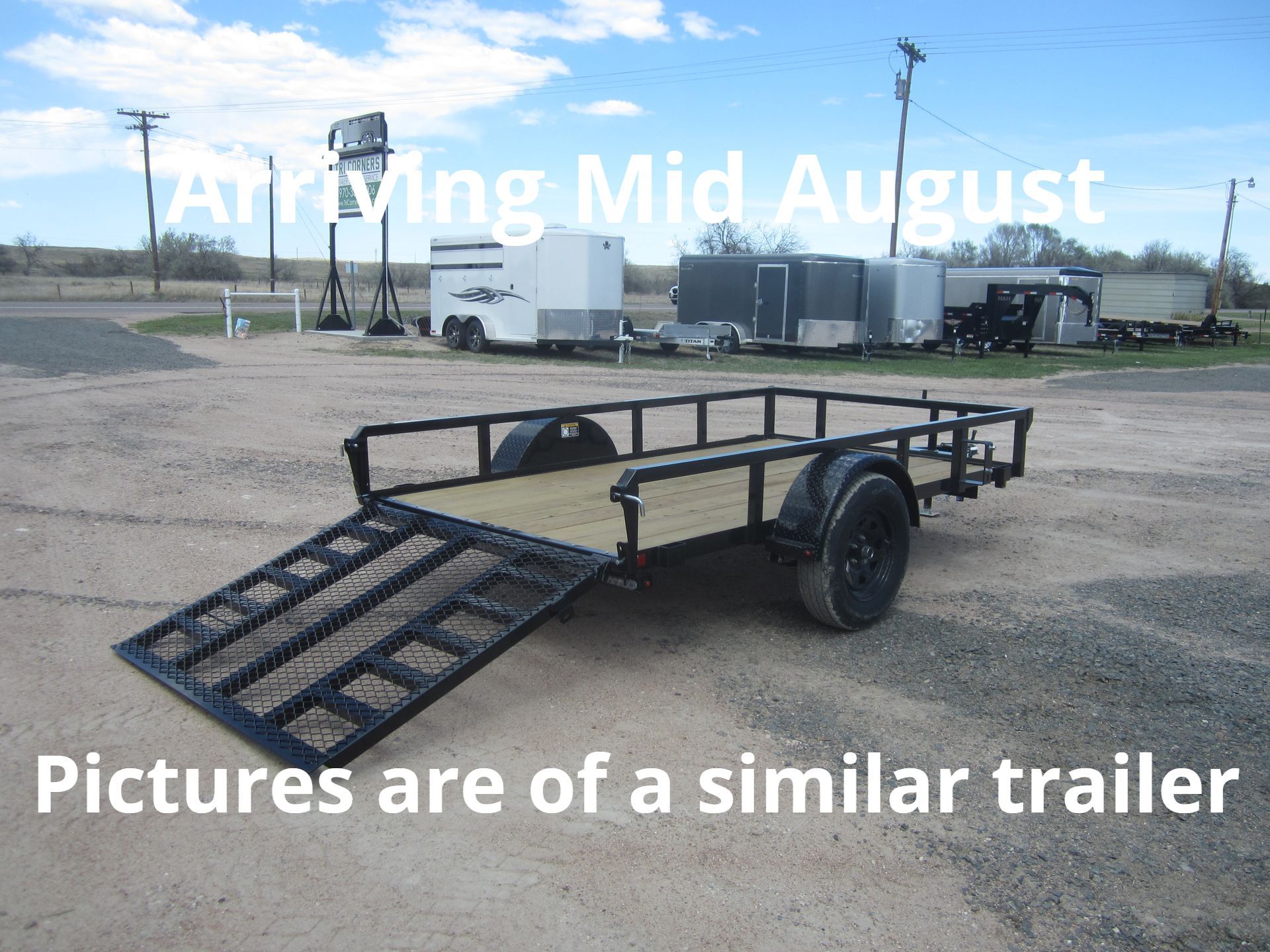 2026 H&H 82x12 Rail Side Utility Trailer