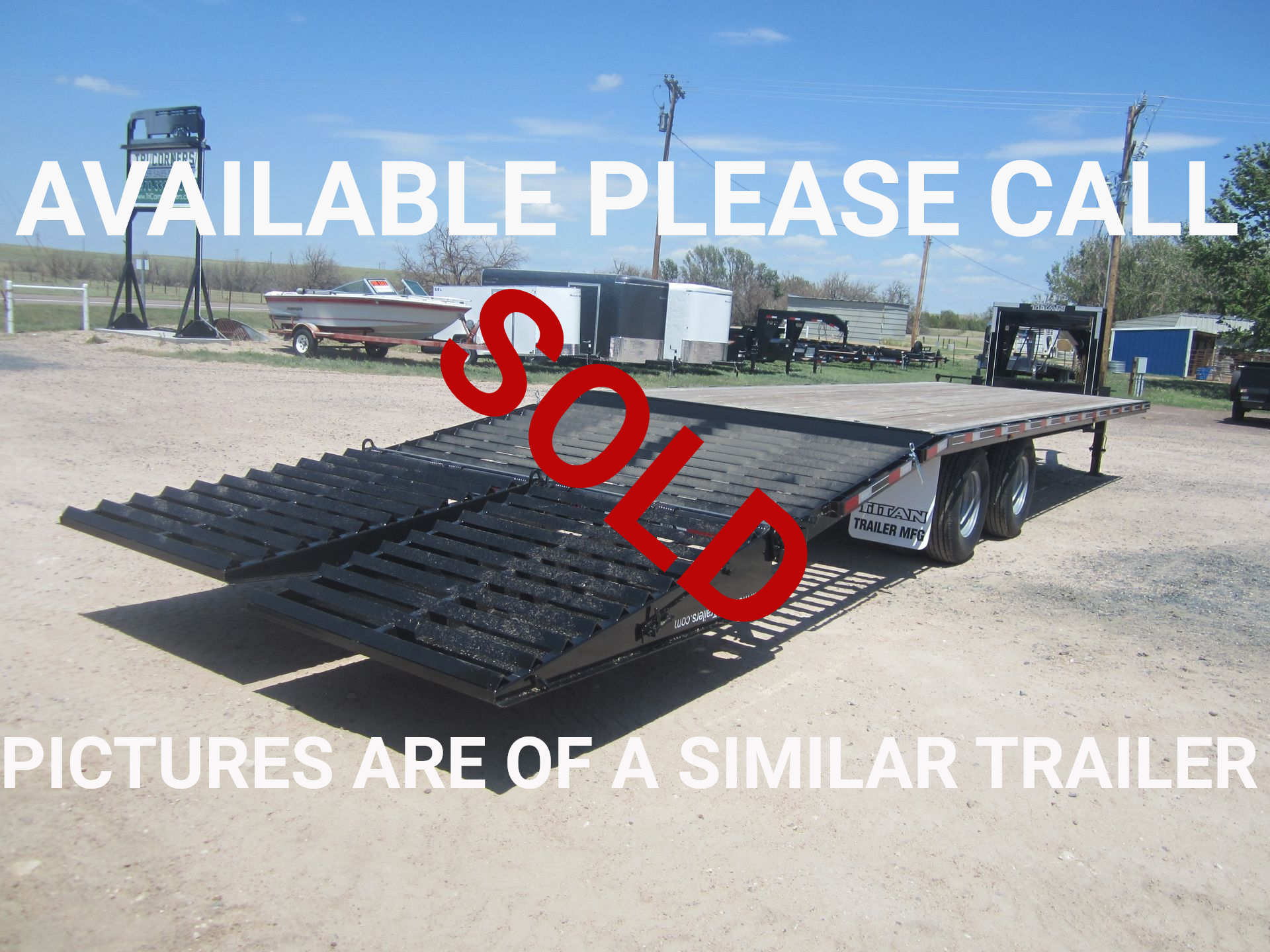 2025 Titan 8'6x26 (20+6) GN Tandem Dual Flatbed Trailer