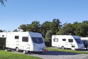 side view of the caravans