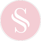 step by step logo white stylised S on pink backvround