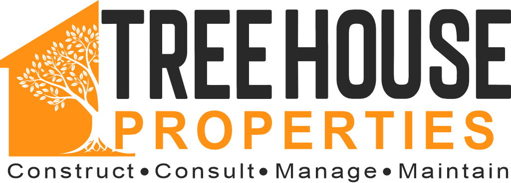 TreeHouse Properties text logo with an orange house shape and tree.