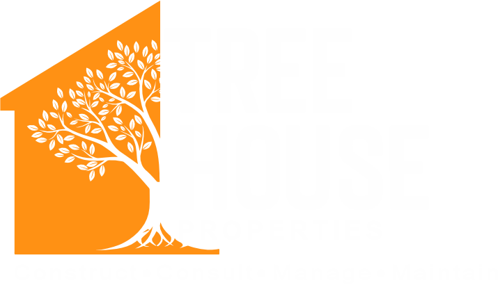 TreeHouse Properties text logo with an orange house shape and tree