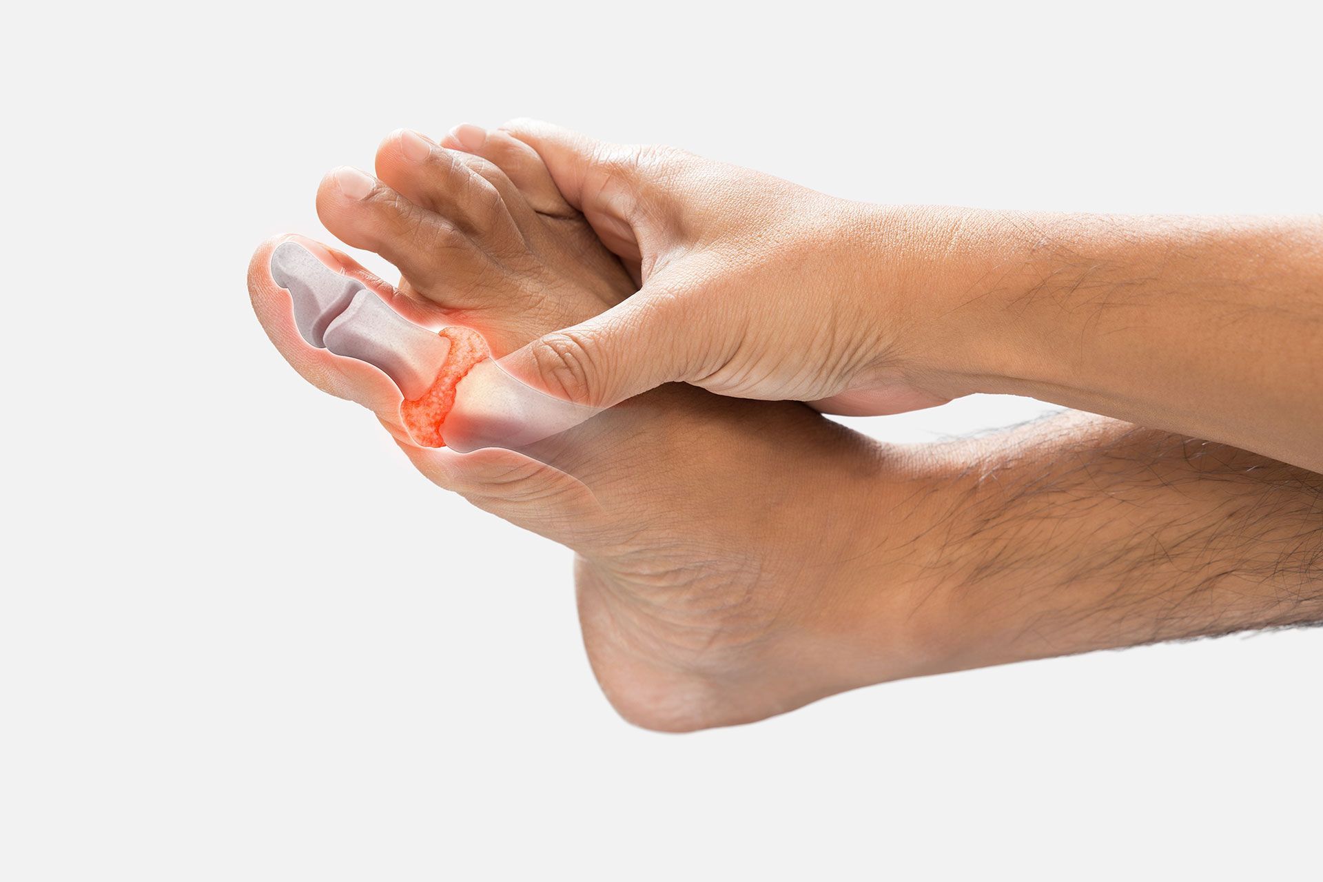 A person is getting a foot massage on a table.
