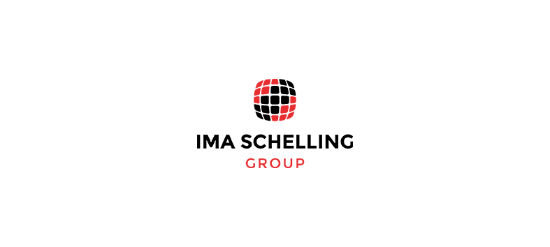 Ein Logo für die Ima Schelling Group mit einem Globus in der Mitte.