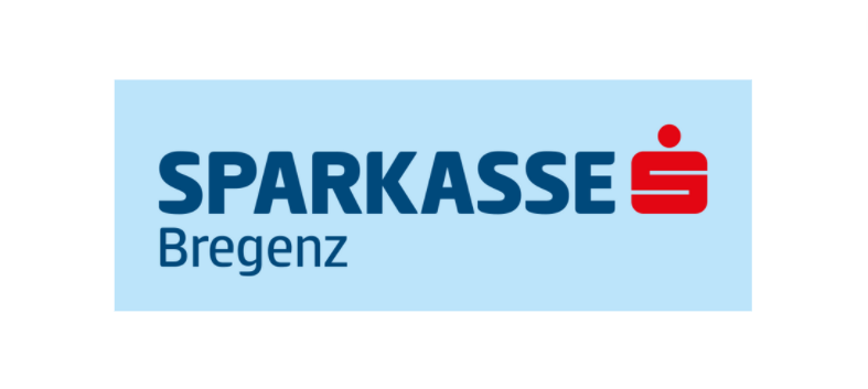 Ein blau-rotes Logo für die Sparkasse Bregenz