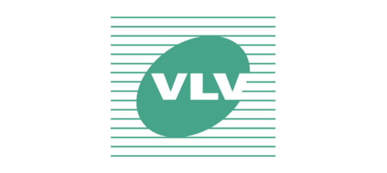 Das Logo von VLV ist ein grüner Kreis mit dem Wort „VLV“ darauf.