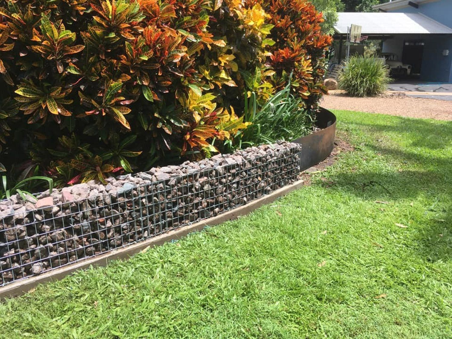 Well Maintained Garden With Retaining Walls