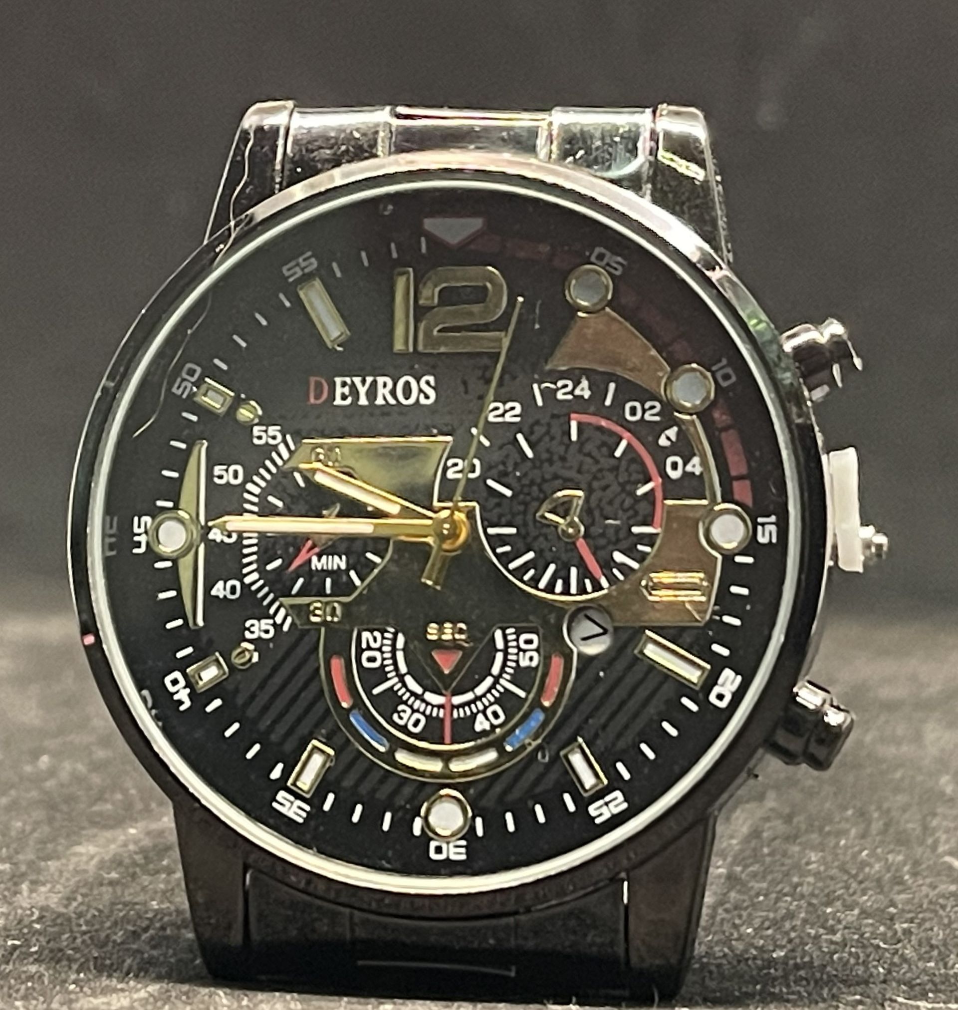 DEYROS Executive Chronograaf – Zwart/Goud Herenhorloge