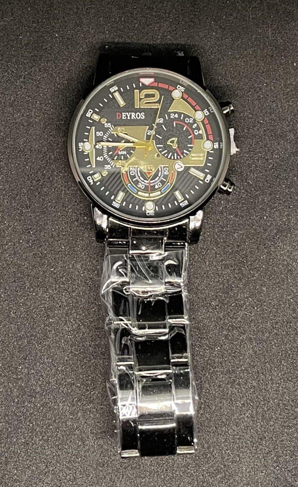 DEYROS Executive Chronograaf – Zwart/Goud Herenhorloge