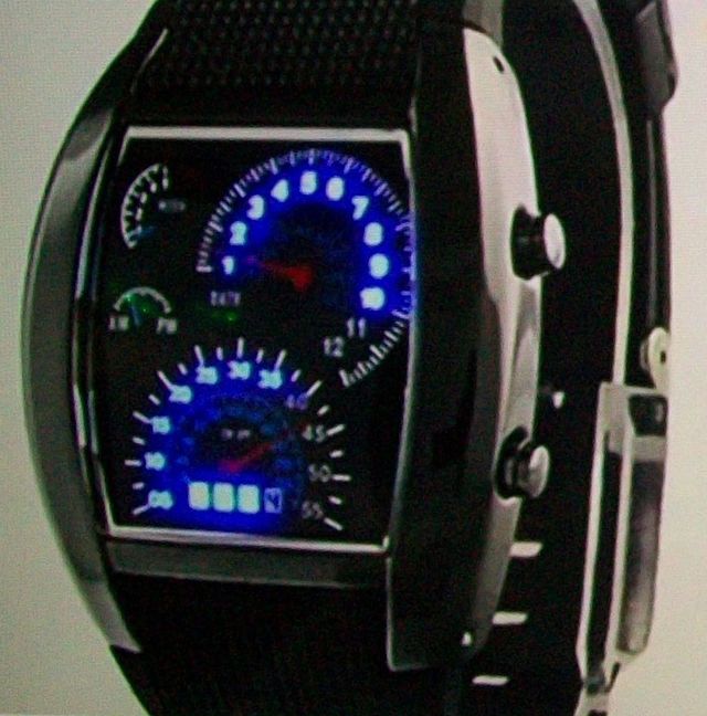 Band Digitaal Polshorloge Lichtgevend Digitaal Horloge Met Zachte  Kunstleren Band 24-uurs