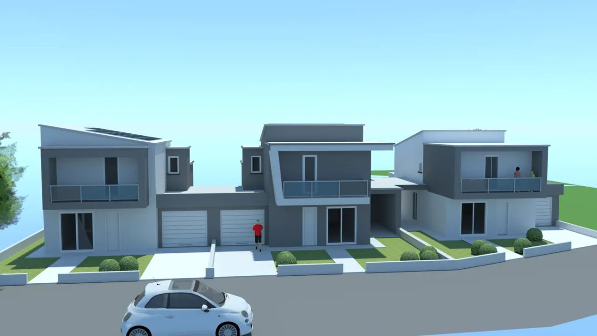 Villette con macchina parcheggiata