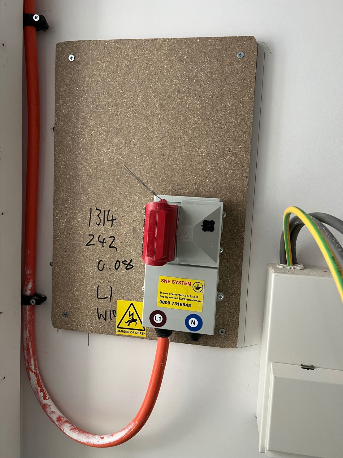 DP Cable Jointing | An electrical box with the number 1344 written on it