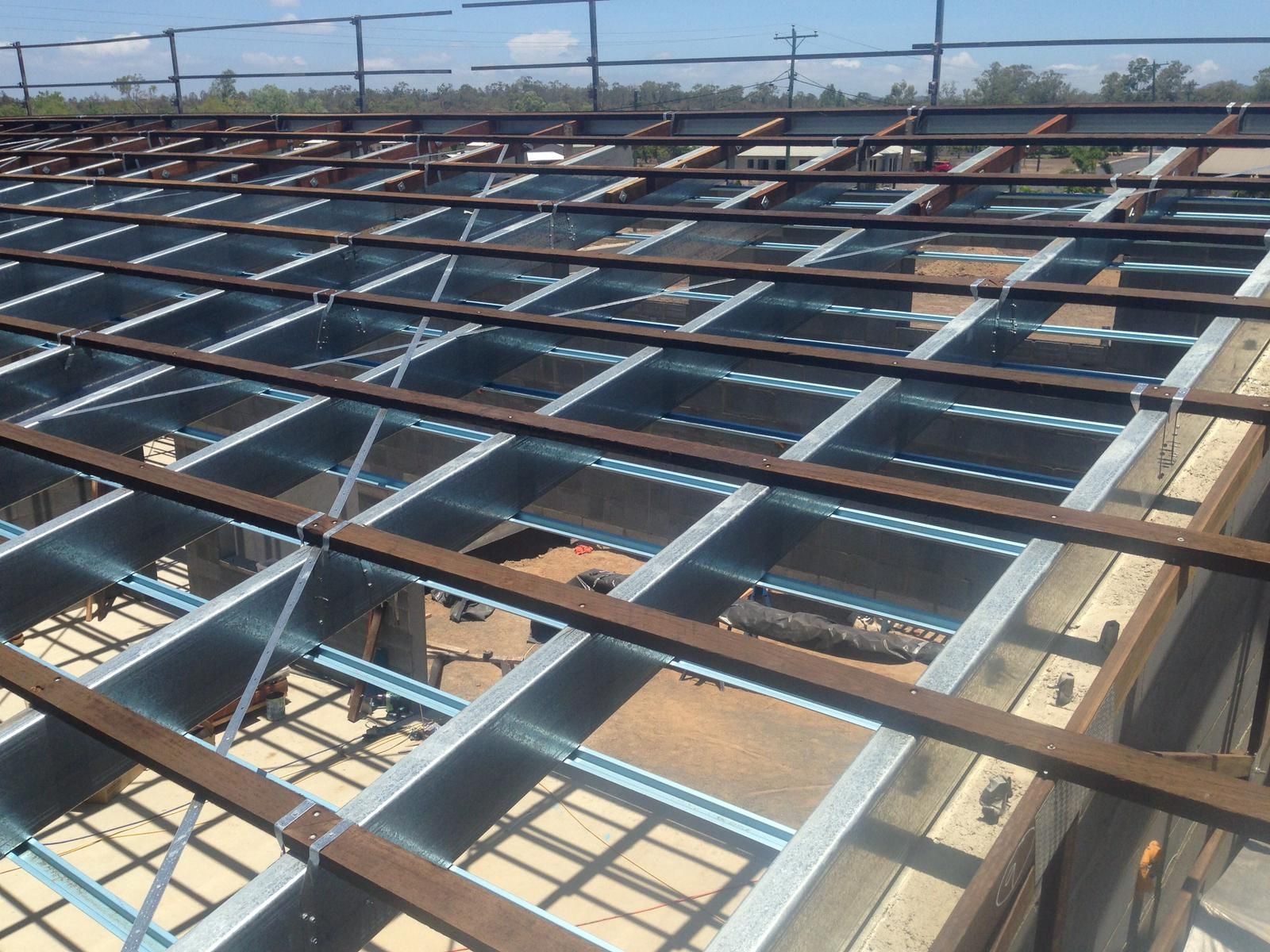 Steel Framework of a Roof Under Construction — Ericson Constructions in Mareeba, QLD