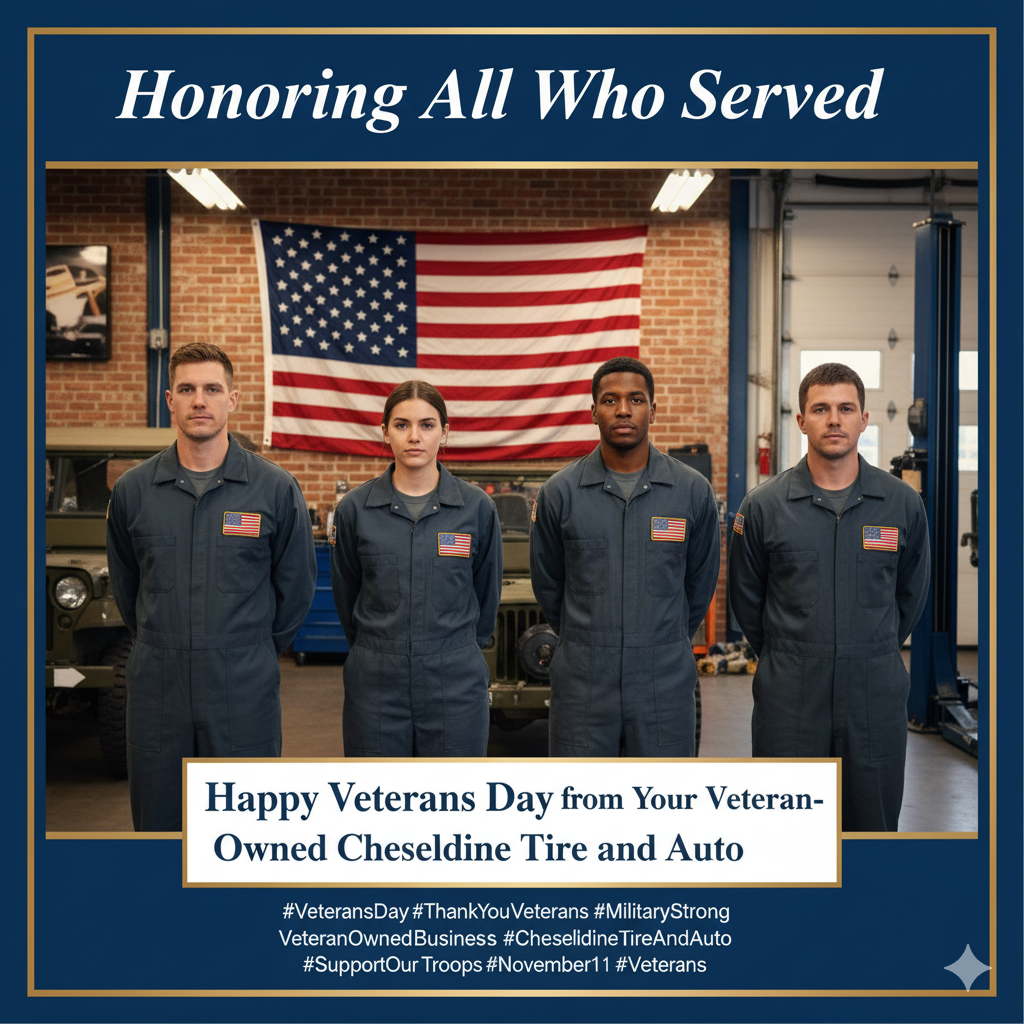 Honoring Those Who Served: Happy Veterans Day from Your Veteran-Owned Cheseldine Tire and Auto