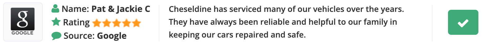 Auto Repair Shop Review by Pat and Jackie C