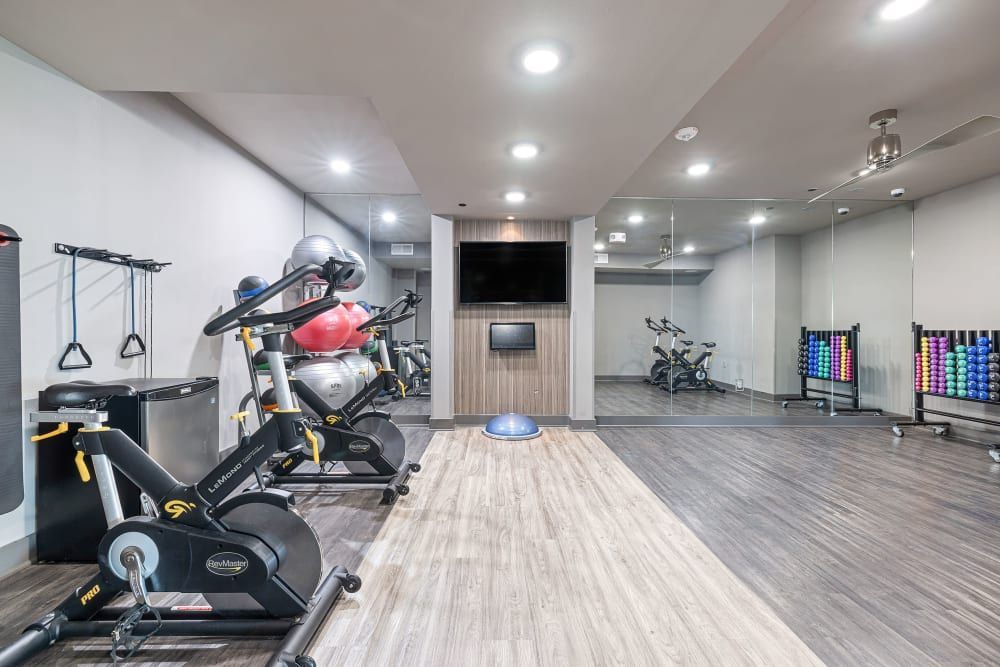 Yoga and Cycling Studio at The Nash Apartment Homes in Dallas, TX