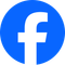 A white f in a blue circle on a white background.