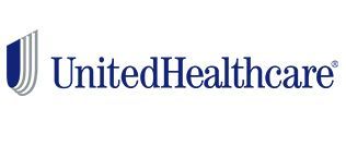 The logo for united healthcare is blue and white and has a u on it.